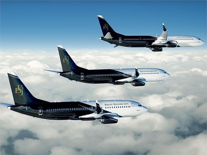 Boeing Business Jet (BBJ) view for Nantucket charter