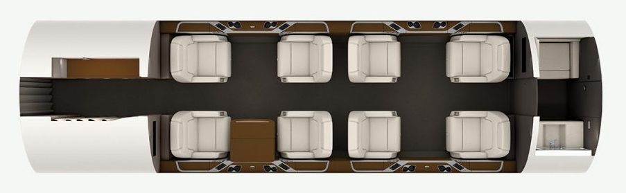 Bombardier Challenger 350 cabin for Nantucket charter