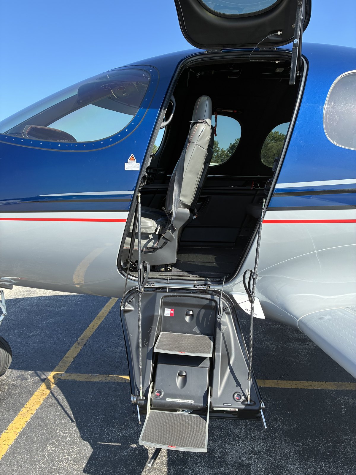 Cirrus Vision Jet SF50 cabin door and air-stair for Nantucket charter
