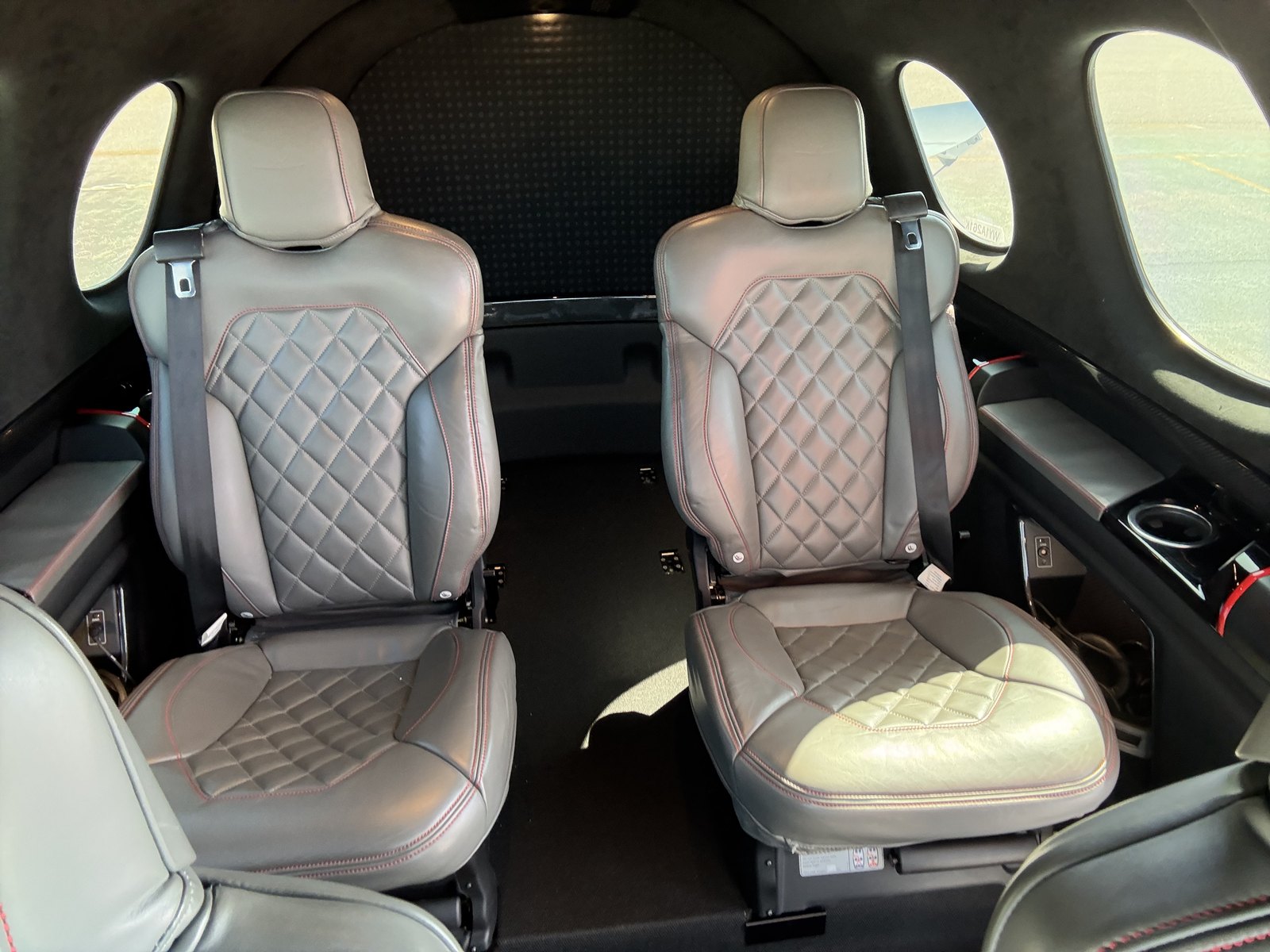 Cirrus Vision Jet SF50 rear cabin seats for Nantucket charter
