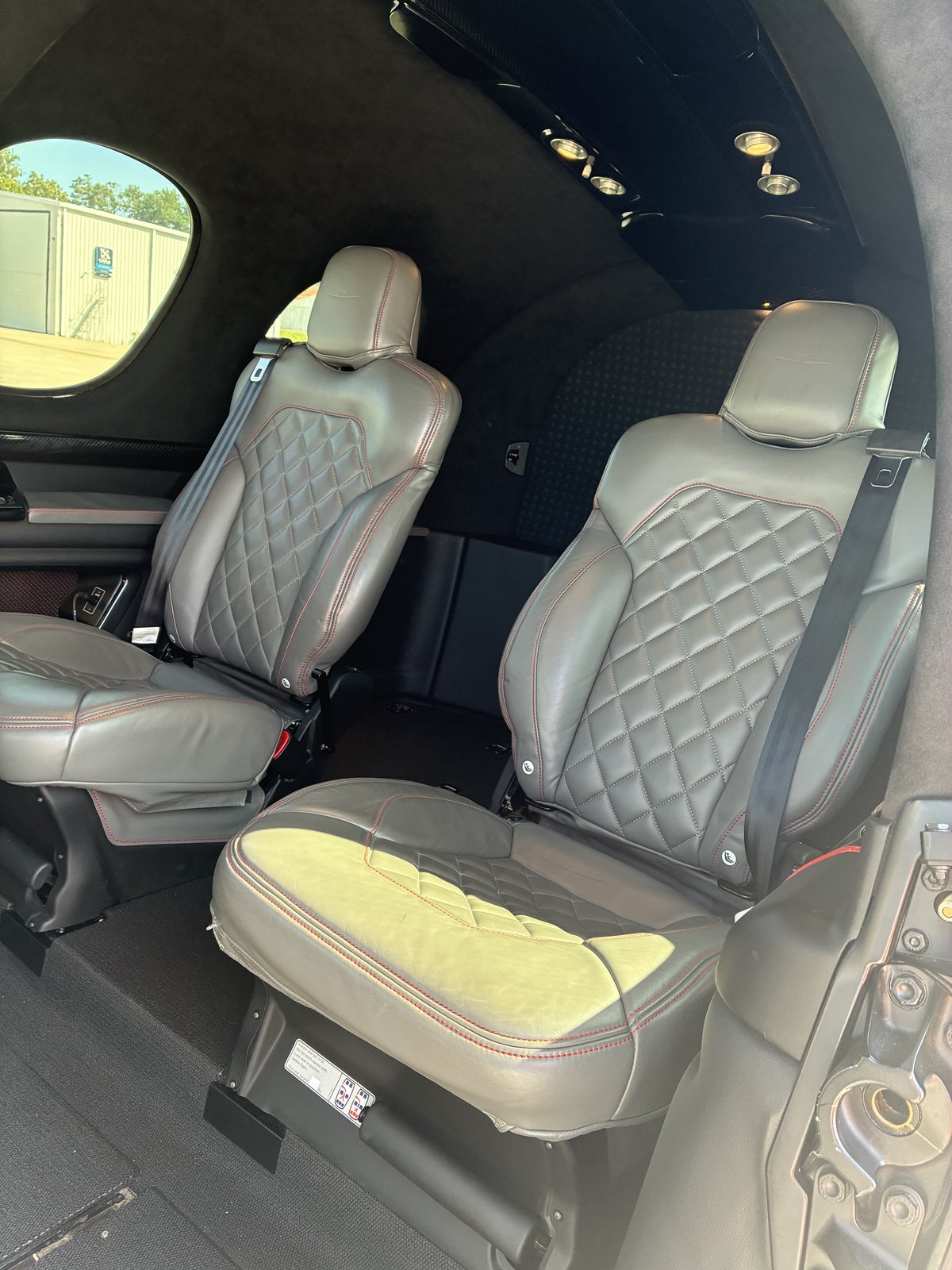 Cirrus Vision Jet SF50 cabin seating for Nantucket charter