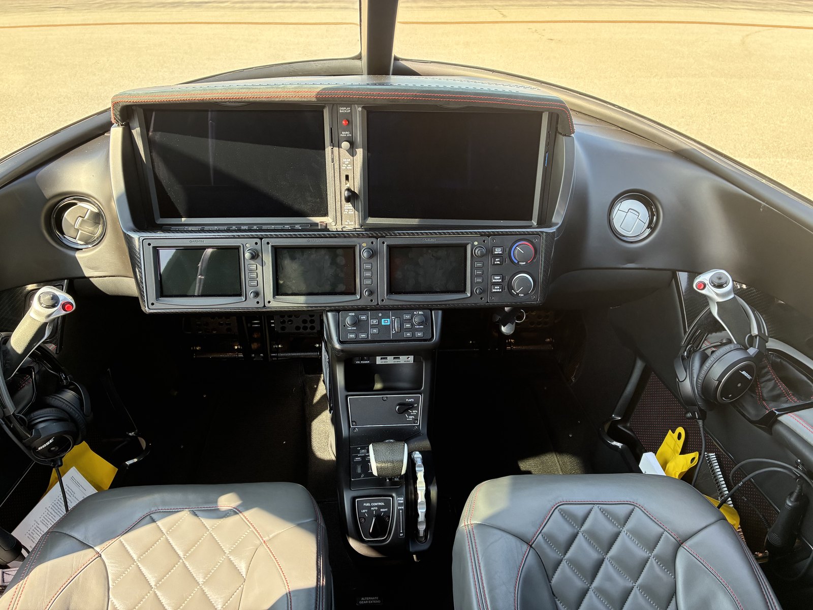 Cirrus Vision Jet SF50 cockpit for Nantucket charter