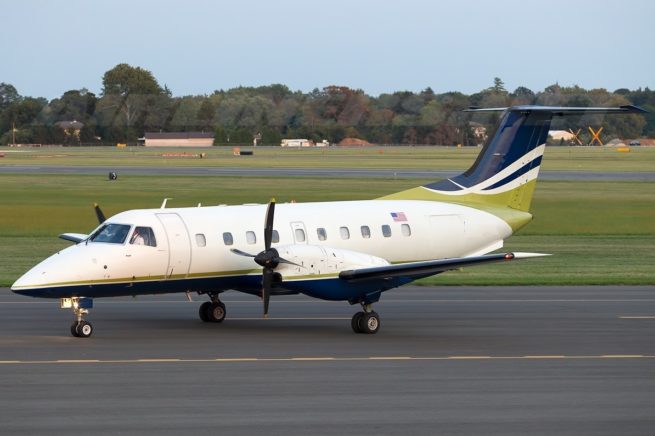 Embraer EMB-120 Brasilia cargo aircraft for Nantucket charter