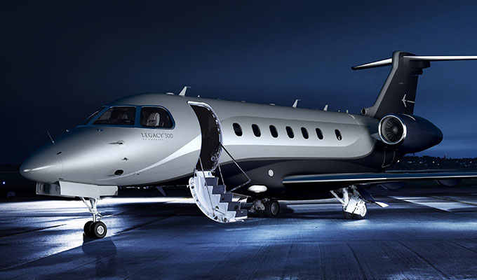 Embraer Legacy 500 view for Nantucket charter