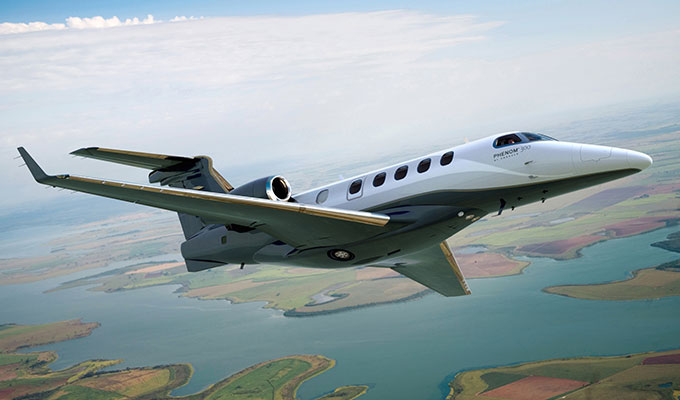 Embraer Phenom 300 view for Nantucket charter