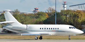 Falcon 2000 exterior for Nantucket charter