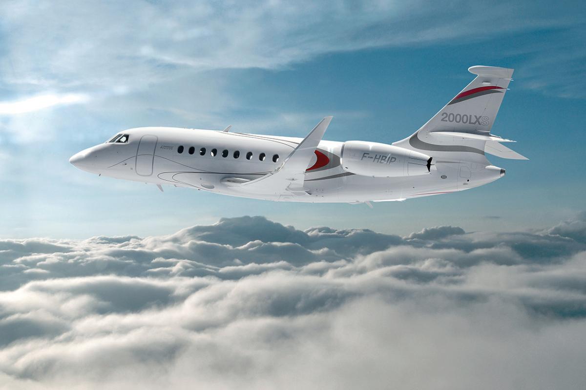 Dassault Falcon 2000LXS view for Nantucket charter