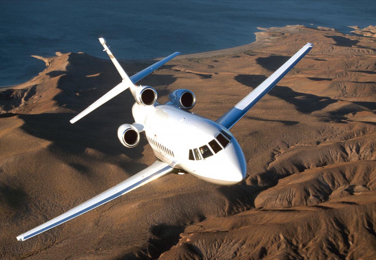 Falcon 900 view for Nantucket charter