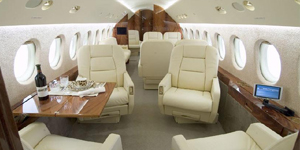 Falcon 900 cabin for Nantucket charter