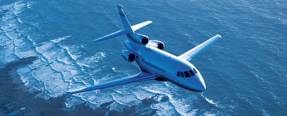Dassault Falcon 900EX view for Nantucket charter
