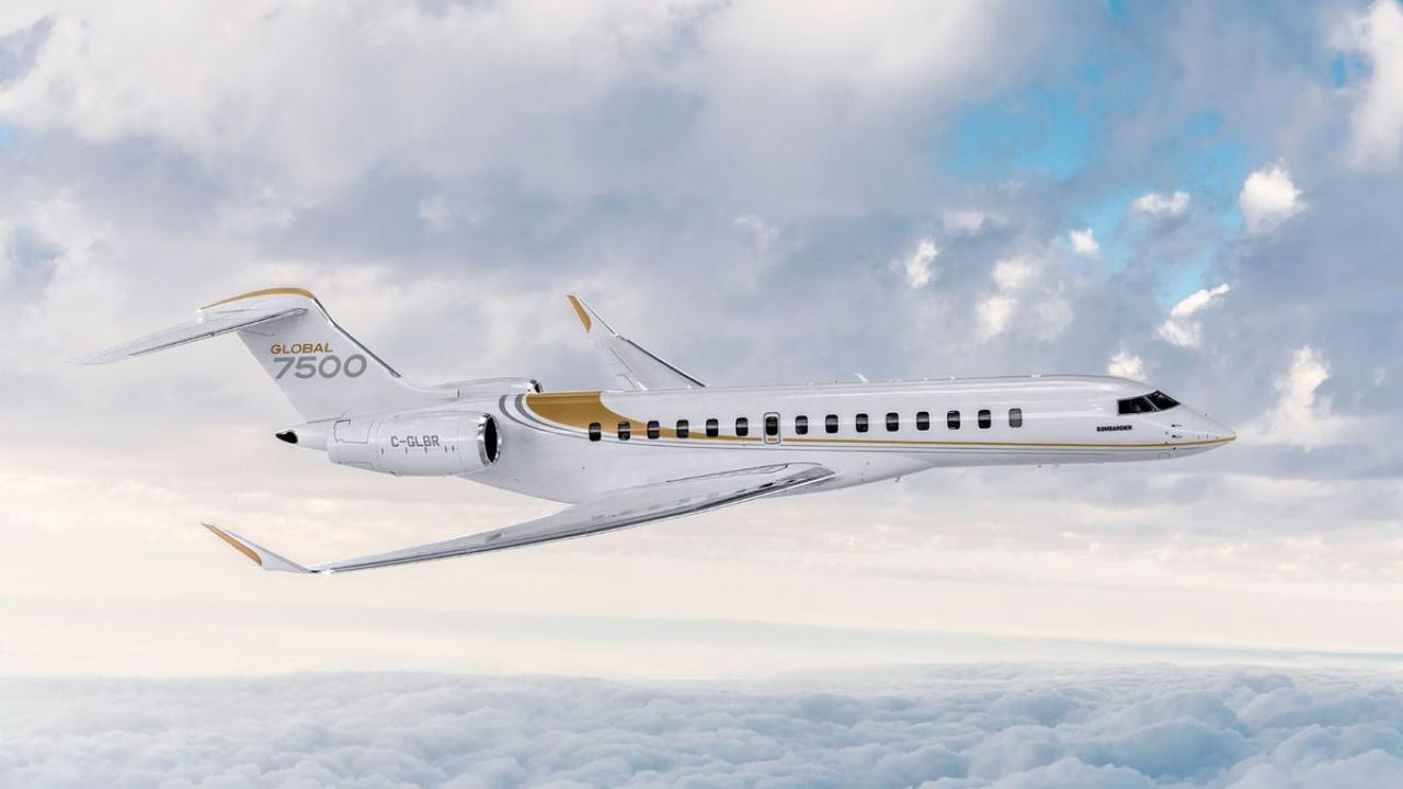 Bombardier Global 7500 long range jet for Nantucket charter