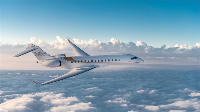 Bombardier Global 7500 view for Nantucket charter