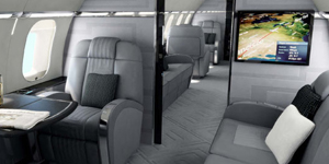 Global Express cabin for Nantucket charter