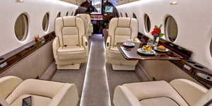 Gulfstream G200 cabin for Nantucket charter