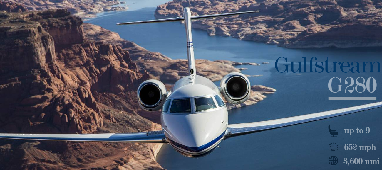 Gulfstream G280 super midsize jet for Nantucket charter