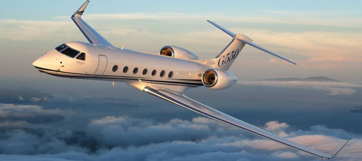 Gulfstream G550 view for Nantucket charter