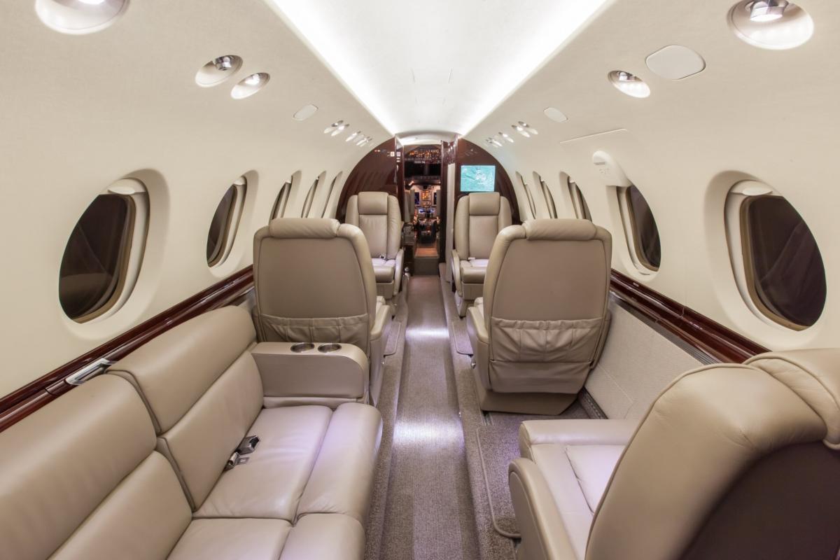 Hawker 750 cabin for Nantucket charter