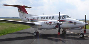 King Air 200 view for Nantucket charter
