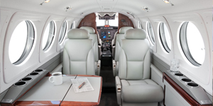 King Air 200 view for Nantucket charter