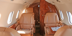 Learjet 55 view for Nantucket charter