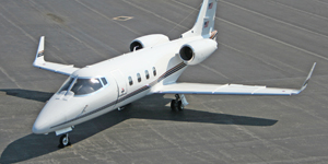 Learjet 55 view for Nantucket charter