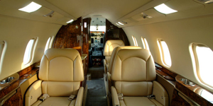 Learjet 60 view for Nantucket charter