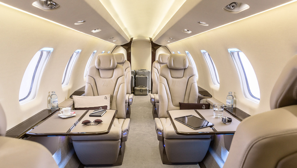 Pilatus PC-24 cabin for Nantucket charter